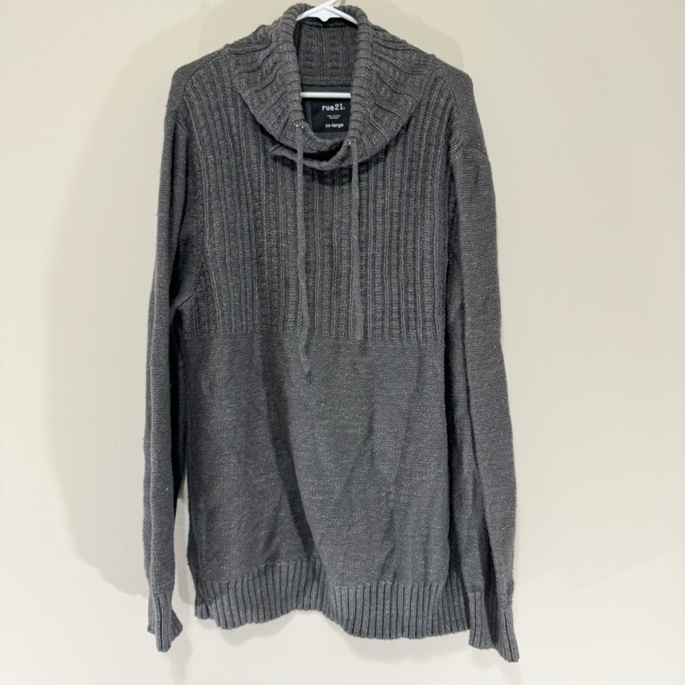 Rue 21 Gray Knit Pullover Sweater Size XXL
